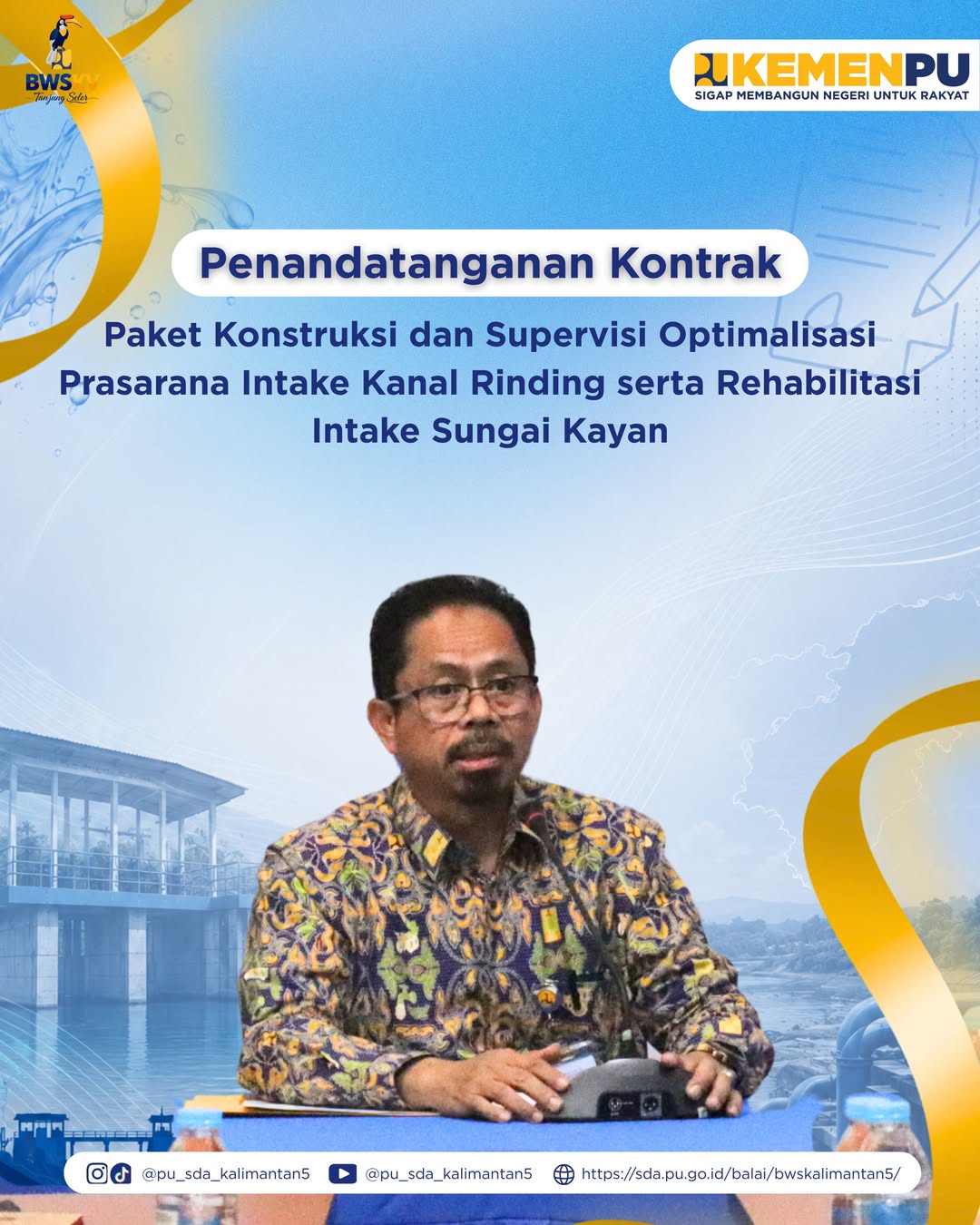 PENANDATANGANAN KONTRAK PAKET PEKERJAAN AIR BAKU TAHUN ANGGARAN 2026
